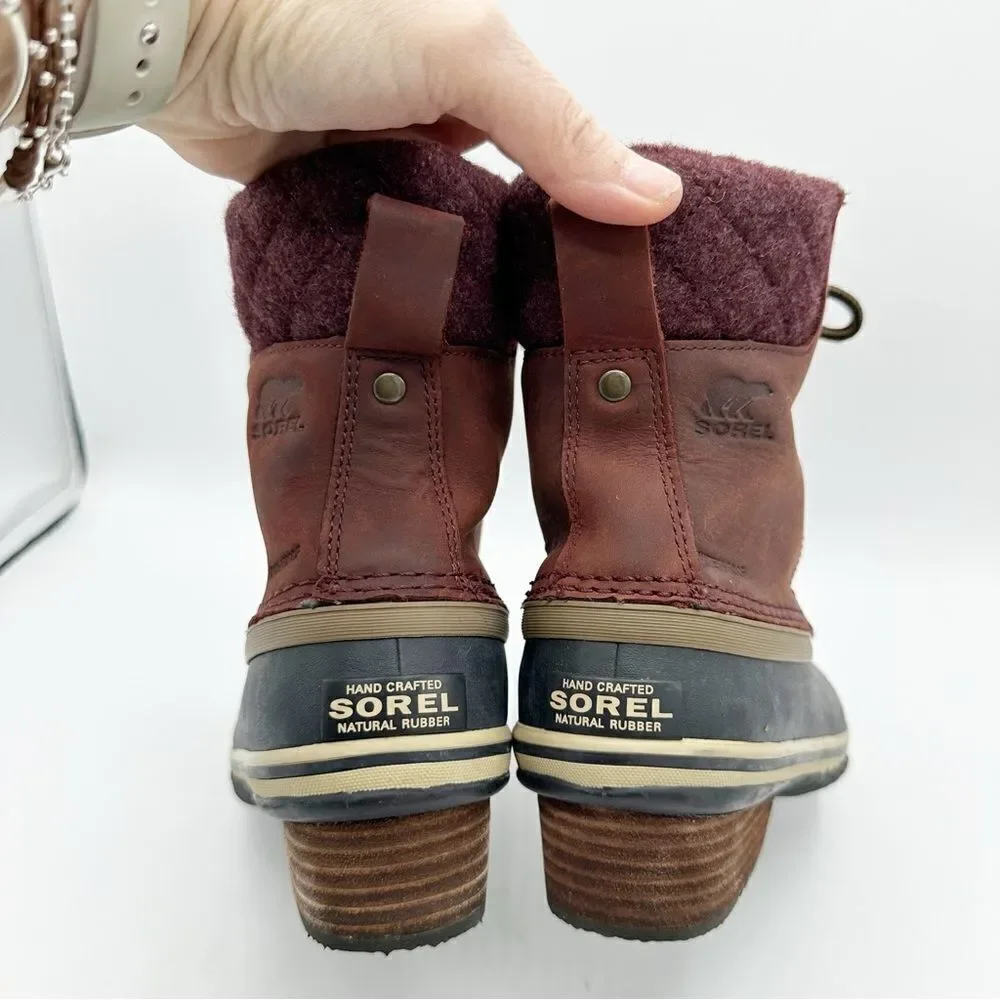 Sorel‎ Slimpack II Waterproof Redwood Snow Boots Sz 6
